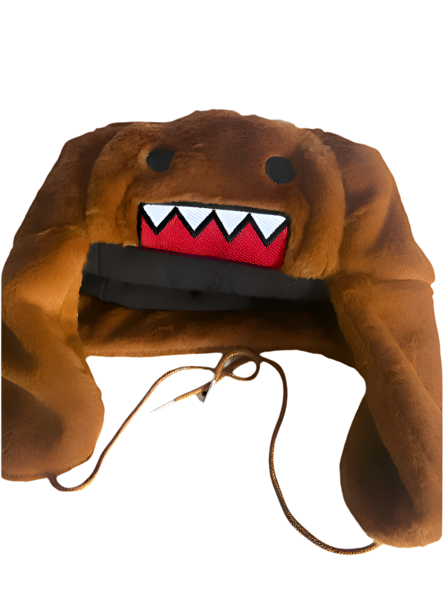 Y2K Fluffy Domo Kun Ushanka Hat - Plushverse