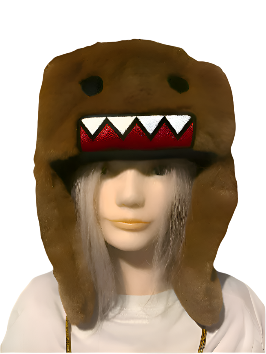 Y2K Fluffy Domo Kun Ushanka Hat - Plushverse