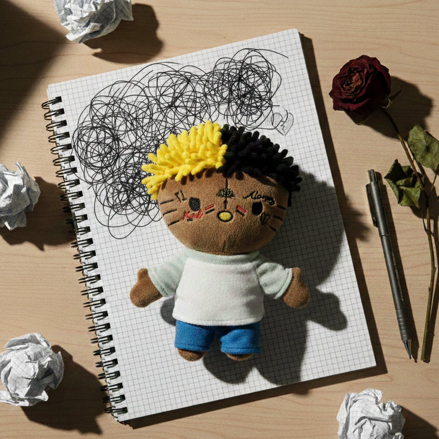 Poupée en peluche figurine XXXTENTACION x Hello Kitty