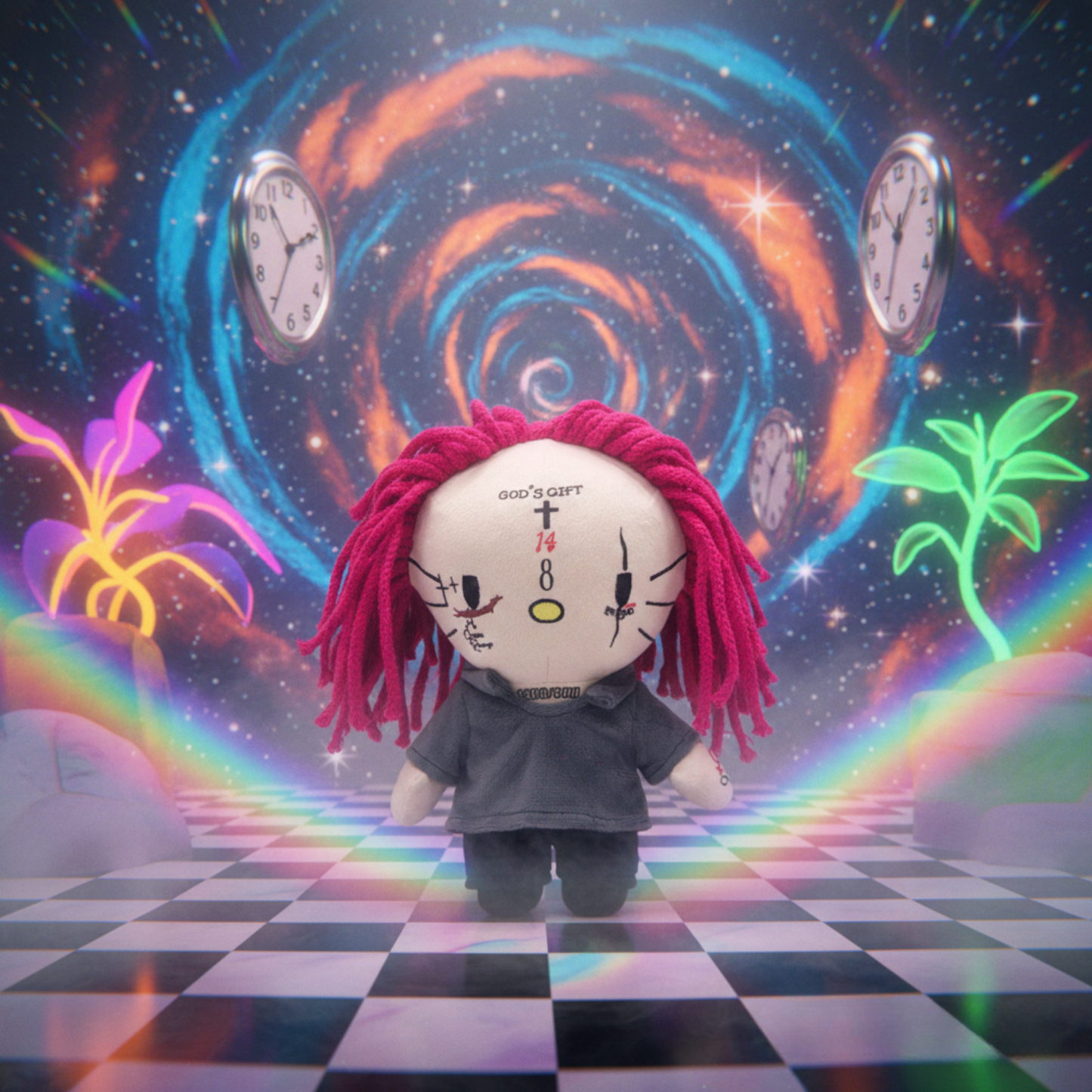 Red Dread Kitty Plush Plushverse