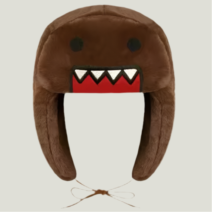 Y2K Fluffy Domo Kun Ushanka Hat