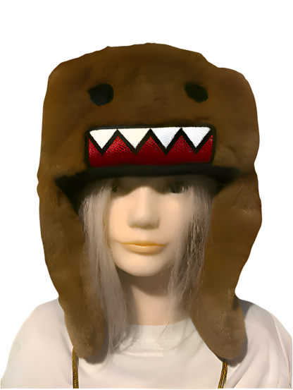 Y2K Fluffy Domo Kun Ushanka Hat - Plushverse