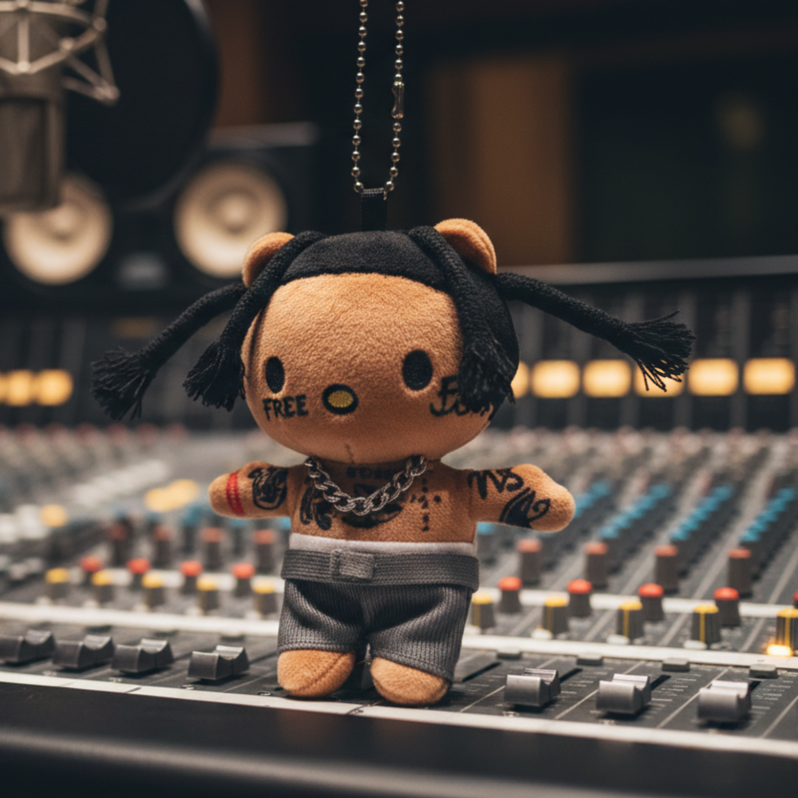 Sicko Kitty Keyring Plush Plushverse