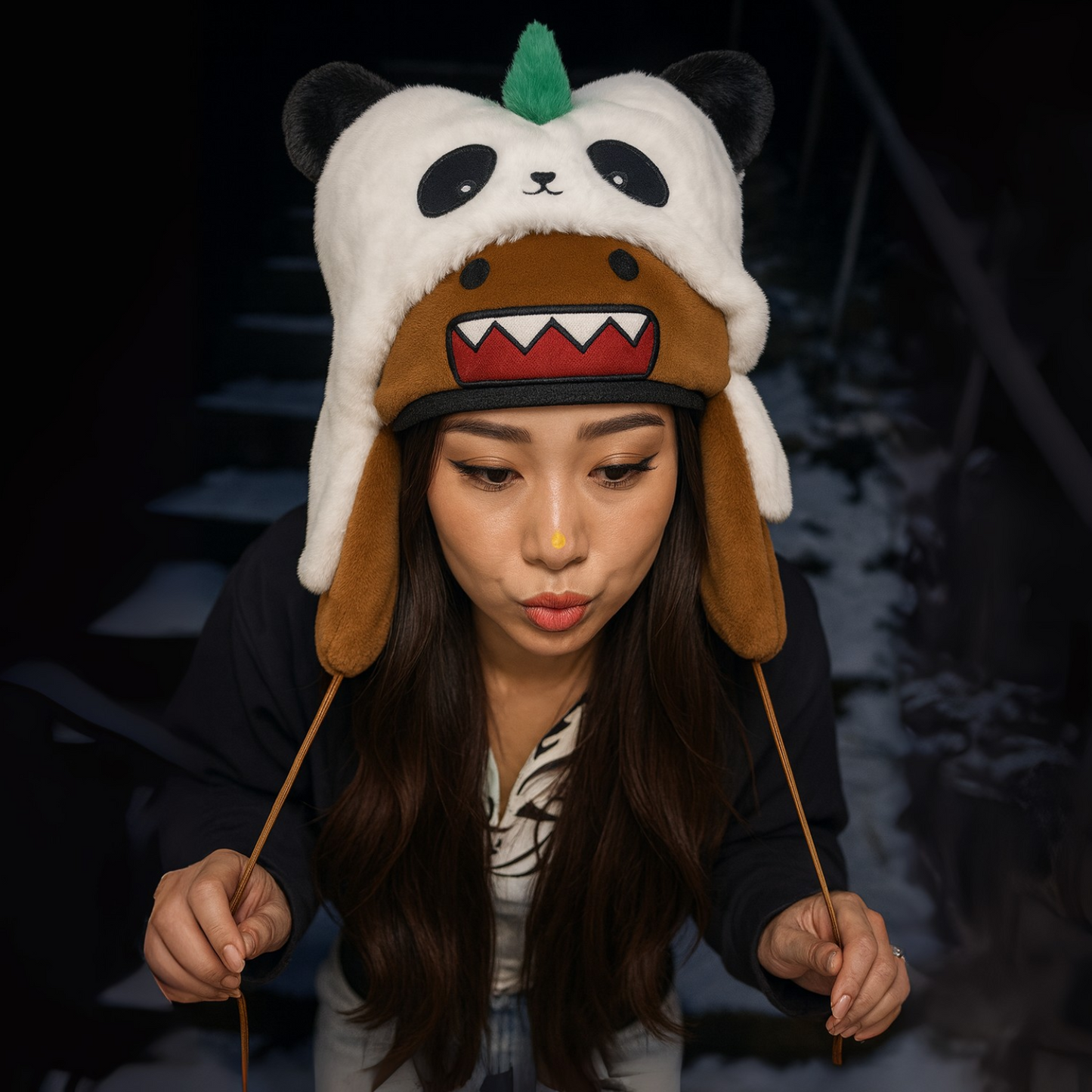 Panda Domo Kun Ushanka Hat Plushverse