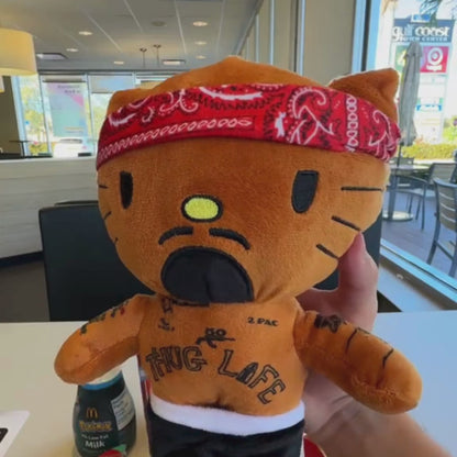 2 figurines en peluche Pac x Hello Kitty