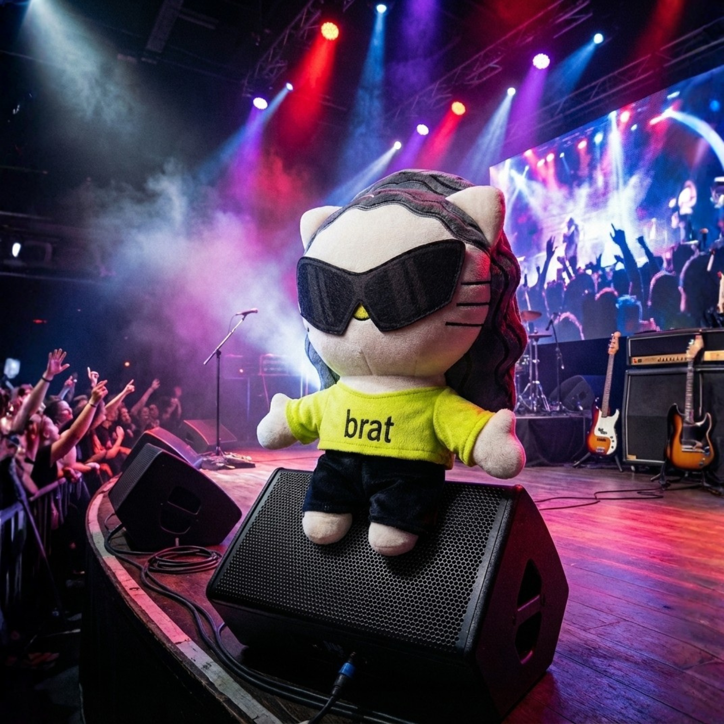 Muñeca de peluche Charli XCX x Hello Kitty