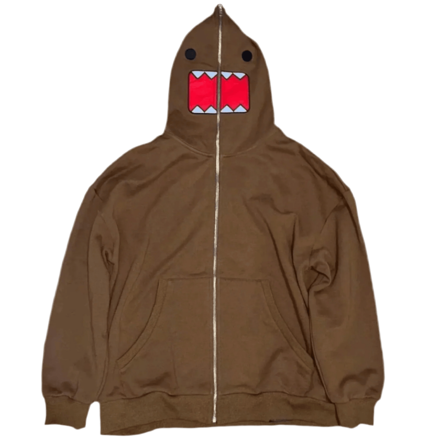 Y2K Domo Kun Full Zip Hoodie Streetwear Aesthetic - Plushverse
